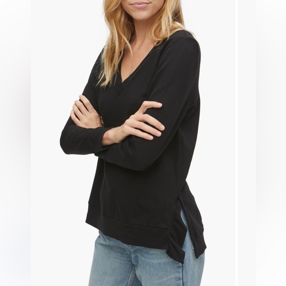 Michael Stars EUC Sz M Black “Kingsley” Long Sleeve Tunic Top - Picture 1 of 3